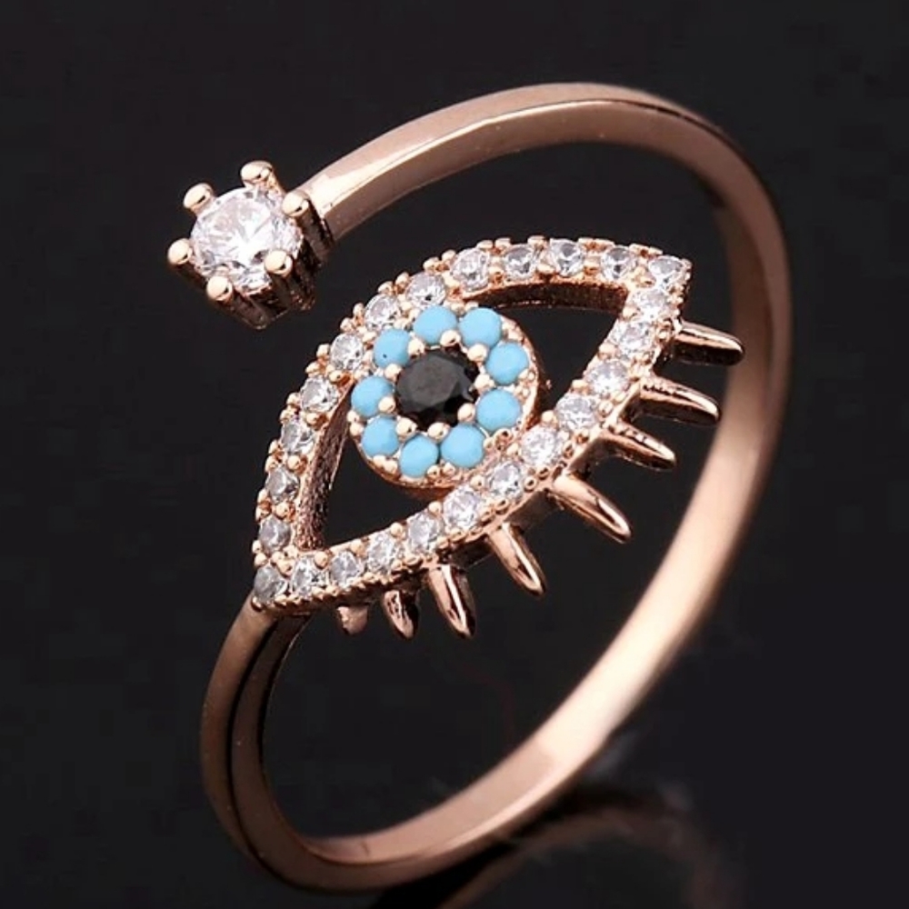 🔥HP🔥NEW HAMZA EVIL EYE RING - Picture 4 of 9